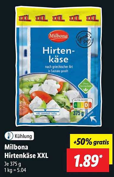 Milbona Hirtenkäse XXL