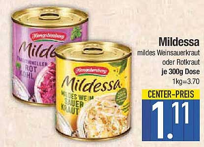 Mildessa mildes Weinsauerkraut oder Rotkraut