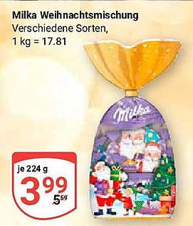 Milka Weihnachtsmischung