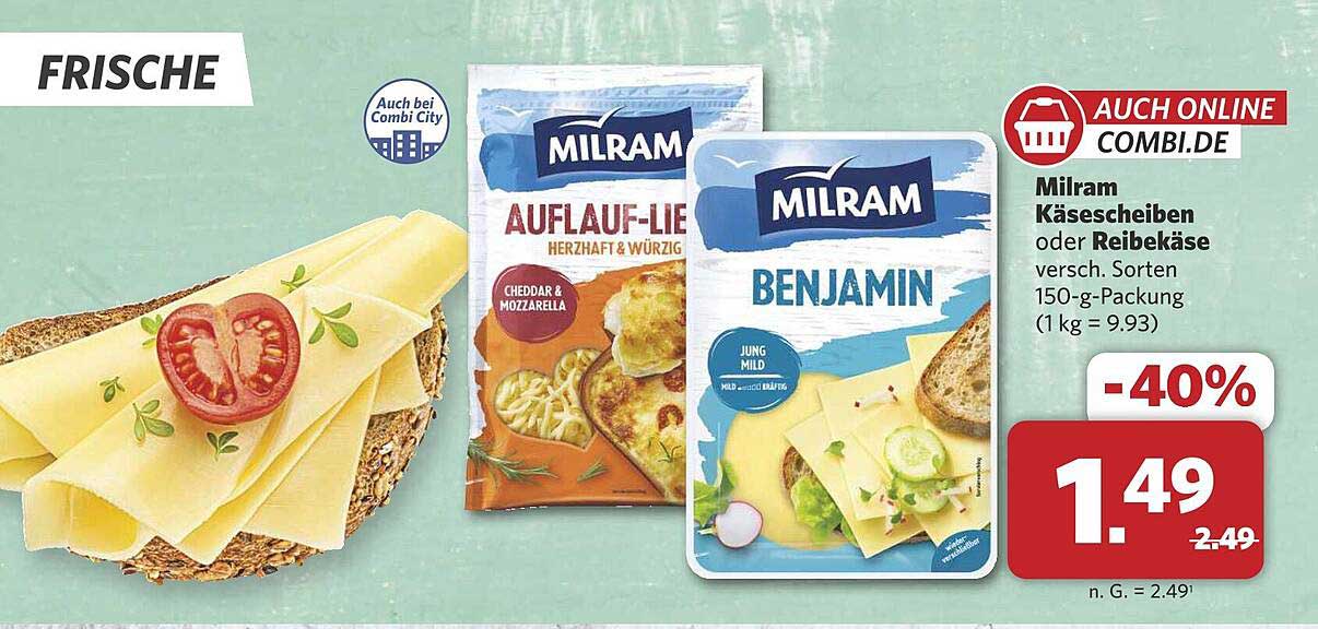 Milram Käse scheiben oder Reibekäse