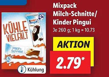 Mixpack Milch-Schnitte/Kinder Pingui