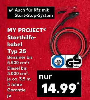 MY PROJECT® Starthilfekabel Typ 25