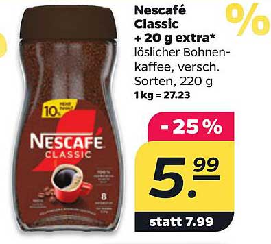 Nescafé Classic + 20 g extra*