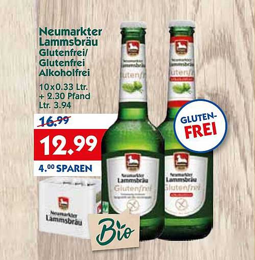 Neumarker Lammsbräu Glutenfrei/Glutenfrei Alkoholfrei