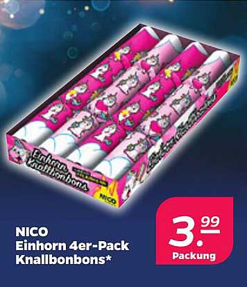 NICO Einhorn 4er-Pack Knallbonbons*