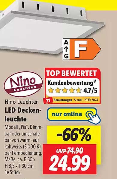 Nino Leuchten LED Deckenleuchte