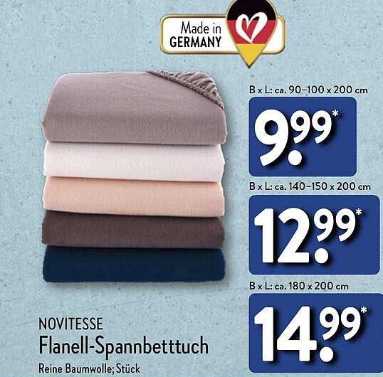 NOVITESSE Flanell-Spannbettuch