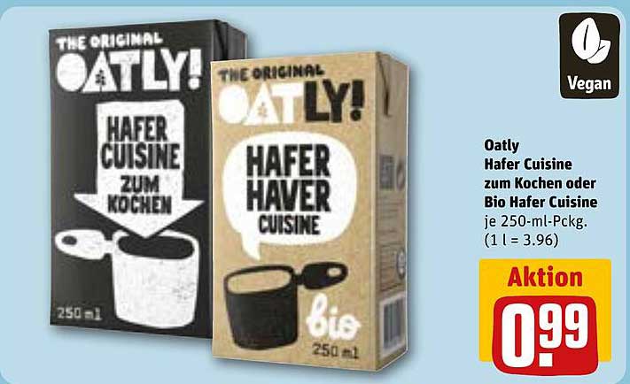 Oatly Hafer Cuisine zum Kochen oder Bio Hafer Cuisine