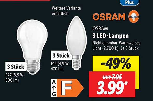 OSRAM 3 LED-Lampen