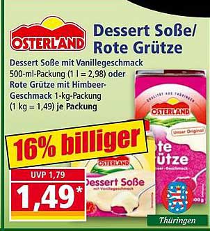 Osterland Dessert Soße/ Rote Grütze