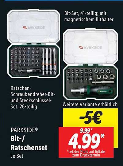 PARKSIDE® Bit-/Ratschen-set