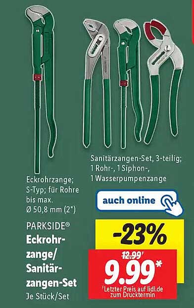 PARKSIDE® Eckrohrzange/ Sanitärzangen-Set