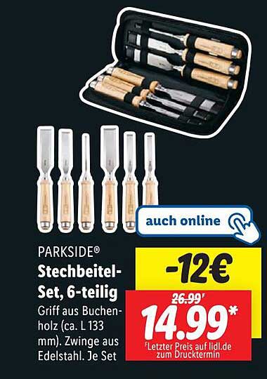 PARKSIDE® Stechbeitel-Set, 6-teilig