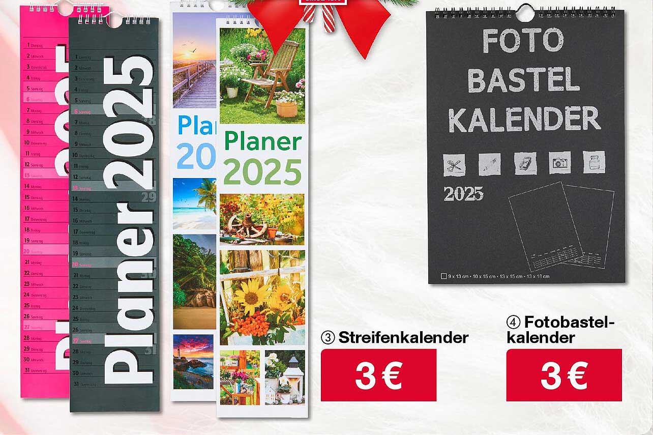 Planer 2025  
Fotobastelkalender 2025  
Streifenkalender