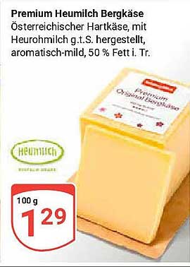 Premium Heumilch Bergkäse