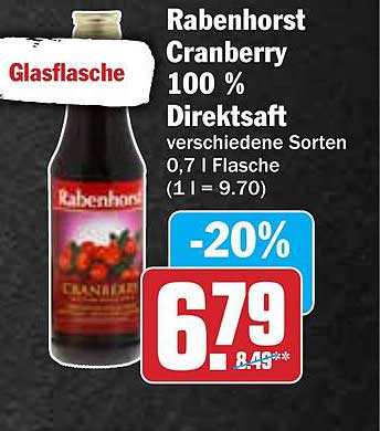 Rabenhorst Cranberry 100 % Direktsaft