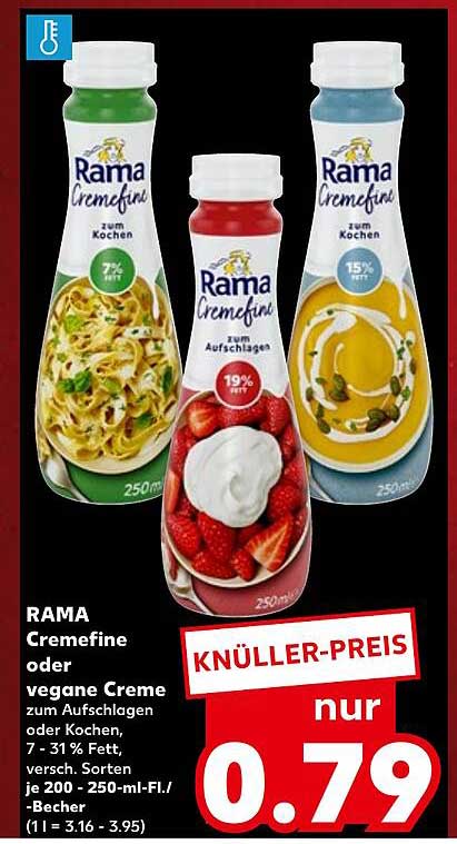 RAMA Cremefine oder vegane Creme zum Aufschlagen