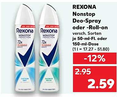 REXONA Nonstop Deo-Spray oder -Roll-on