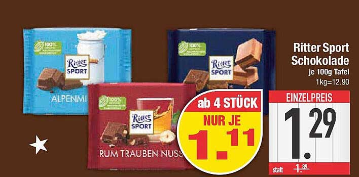 Ritter Sport Schokolade