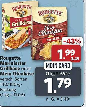 Rougette Mariniertet Grillkäse oder Mein Ofenkäse