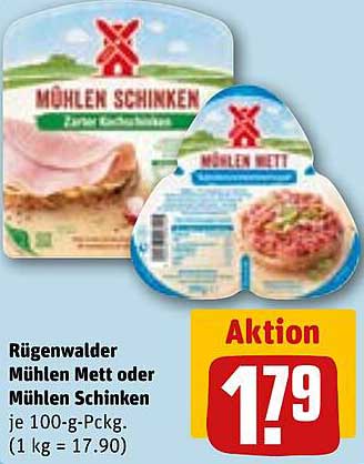 Rügenwalder Mühlen Mett oder Mühlen Schinken