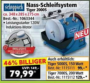 scheppach Nass-Schleifsystem Tiger 2000S