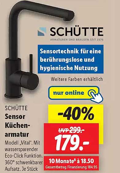 SCHÜTTE Sensor Küchenarmatur