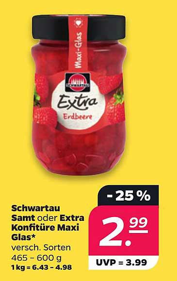 Schwartau Extra Erdbeere Maxi Glas*