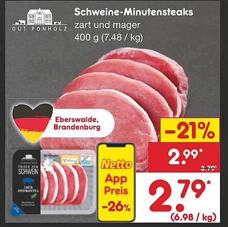 Schweine-Minutensteaks