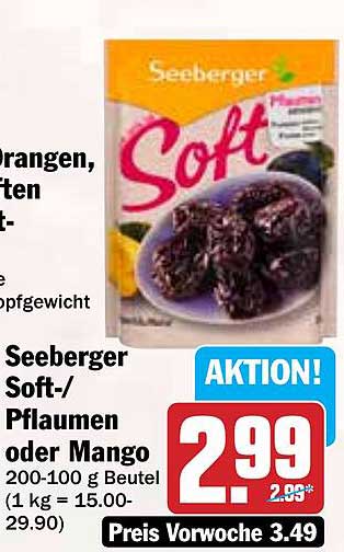 Seeberger Soft-/Pflaumen oder Mango