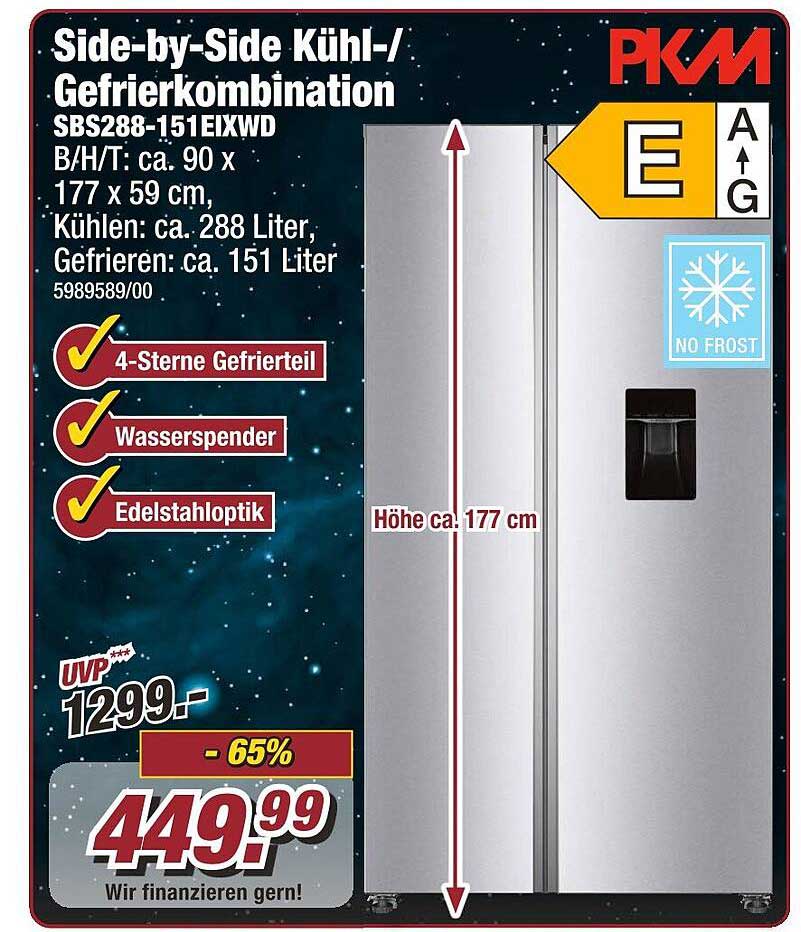 Side-by-Side Kühl-/Gefrierkombination