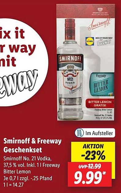 Smirnoff & Freeway Geschenkset