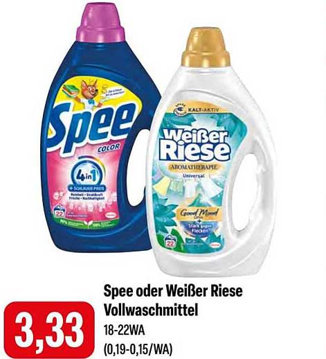 Spee oder Weißer Riese Vollwaschmittel