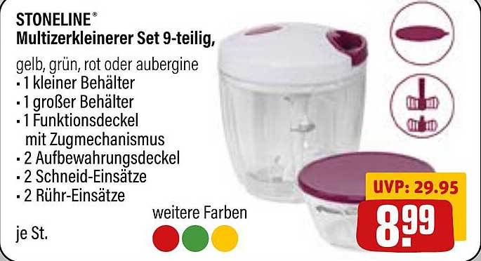 STONELINE® Multizerkleinerer Set 9-teilig