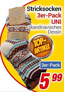 Stricksocken 3er-Pack UNI