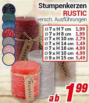 Stumpenkerzen RUSTIC