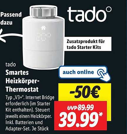 tado Smartes Heizkörper-Thermostat