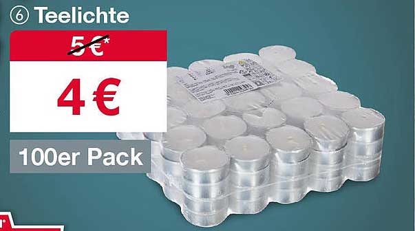 Teelichte 100er Pack