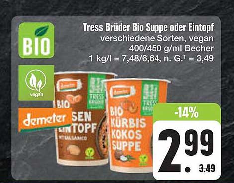 Tress Brüder Bio Suppe oder Eintopf