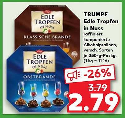 TRUMPF Edle Tropfen in Nuss