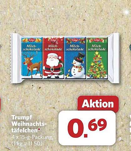 Trumpf Weihnachts-täfelchen