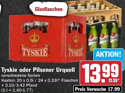 Tyskie oder Pilsener Urquell