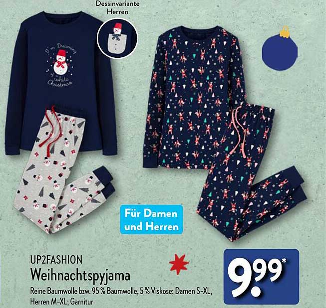 UP2FASHION Weihnachtsspyjama