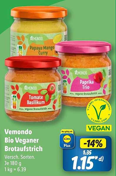 Vemondo Bio Veganer Brotaufstrich