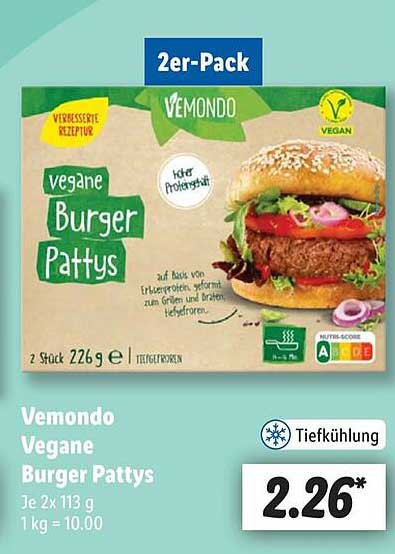 Vemondo Vegane Burger Pattys