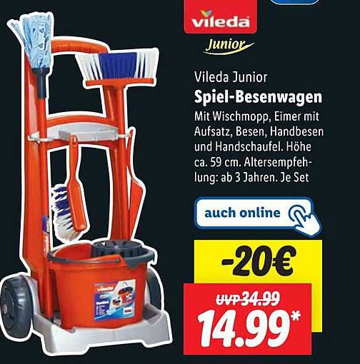 Vileda Junior Spiel-Besenwagen