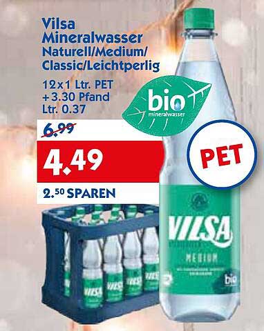 Vilsa Mineralwasser Naturell/Medium/Classic/Leichtperlig