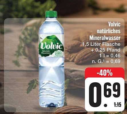 Volvic natürliches Mineralwasser