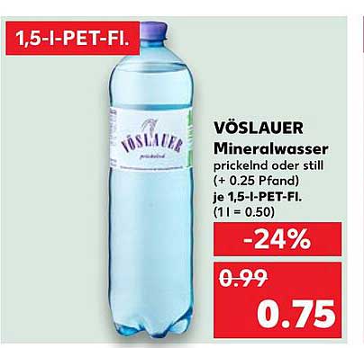 VÖSLAUER Mineralwasser prickelnd oder still