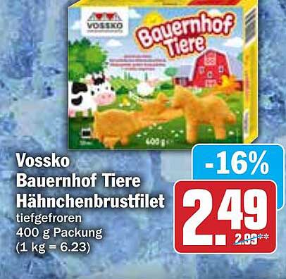 Vossko Bauernhof Tiere Hähnchenbrustfilet